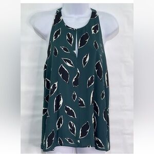 Loft women’s xs razor‎ back tank too blouse blue and black